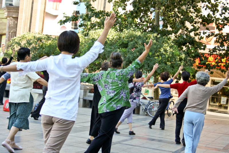 体操,白昼,开端,中国,传统,女人,水平画幅,衣服,人,夏天