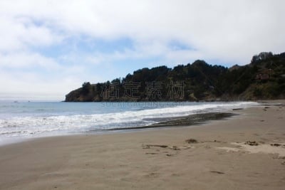 海岸线,缪尔海滩,美国,水平画幅,沙子,岩石,无人,全景,夏天,户外