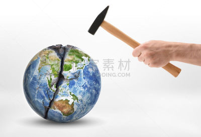 锤子,地球,桨叉架船,动物手,男人,天空,气候,平视角,全球通讯,地球形