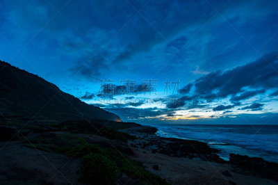 美国,水平画幅,云,无人,太平洋岛屿,黄昏,户外,海洋,波浪,海景