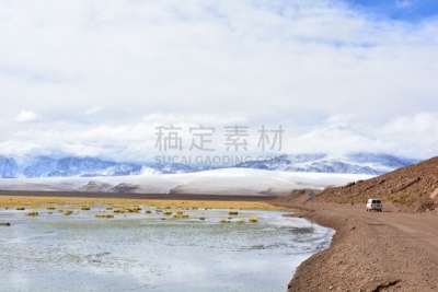 雪,路,阿塔卡马沙漠,智利,自然,南美,旅游目的地,水平画幅,无人,生态旅游