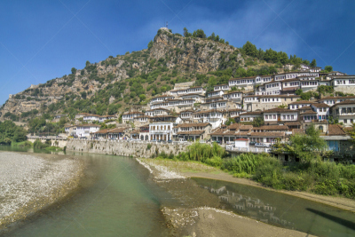 Traditional ottoman houses in Berat, Albania
