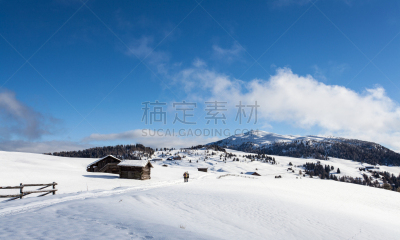 雪,冬天,地形,欧洲,南,蒂罗尔,小路,天空,美,埃伊萨克河流域