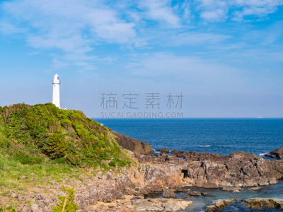 静冈县,日本,灯塔楼,半岛,下田,伊豆半岛,斗篷,南,居住区,城市
