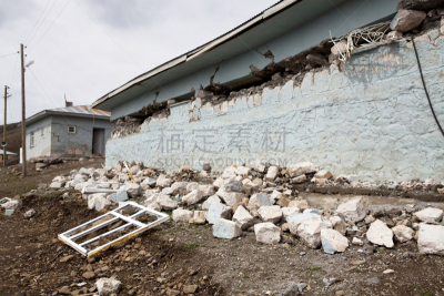 地震,埃拉泽,水平画幅,无人,环境损害,泥土,拆毁的,户外,被抛弃的,建筑业