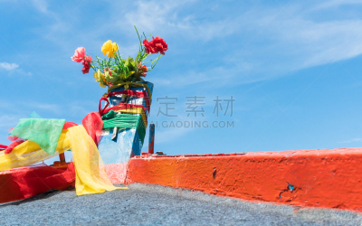 渔船,云,泰国,巴蜀,天空,蓝色,船,旅途,季节,热带气候