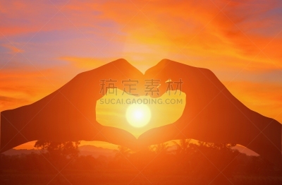 留白,光,手,文字,创造力,心型,天空,灵感,水平画幅,形状