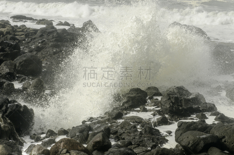 海浪,火山岩,俄勒冈州,俄勒冈郡,水平画幅,无人,噪声,亚查茨,林肯县,户外