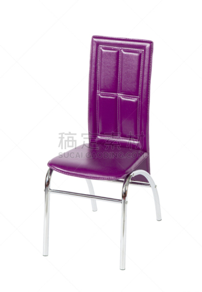 椅子,高大的,垂直画幅,无人,皮革,背景分离,家具,金属,钢铁,吃饭