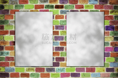 纸,空白的,折叠的,砖墙,彩色图片,商务,平视角,传单,砖