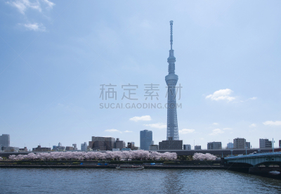 东京天空树,日本,春天,river sumida,浅草,电磁的,寓言画,观测点,无线电通信塔,天空