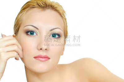 美,人的眼睛,水平画幅,美人,纯净,健康,头发特征,化妆用品,干净,白人