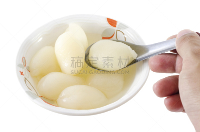 红毛丹,糖浆,白色背景,水平画幅,无人,饮料,甜点心,甜食,白色,亚洲