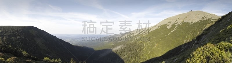 斯涅日卡山,山,卡科挪谢山脉,印第安保留地,自然,国家公园,水平画幅,地形,无人,全景