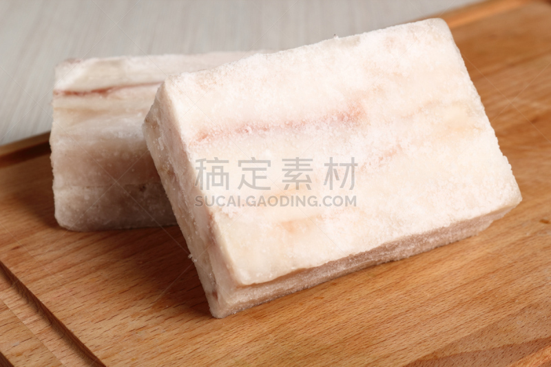 冻结的,绿鳕,块状,阿拉斯加,鱼片,水平画幅,木制,无人,全身像,生食
