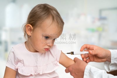 肩,婴儿,儿科医师,可爱的,注射器,健康保健,护士,专业人员