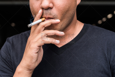 男人,吸烟问题,香烟,成年的,人的嘴,瘾君子,人,暗色,黑色,癌症