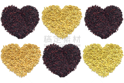 稻田,稻,心型,褐色,水平画幅,形状,符号,户外,泰国,单子叶植物