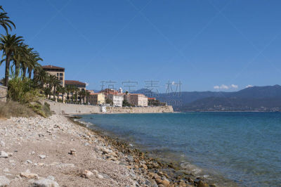 风景,城市天际线,科西嘉,地中海,阿雅克修,滨水,城市沙滩,天空,沙子,阿尔伯塔省