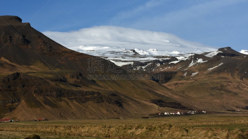 冰岛国,雾,火山,艾雅法拉冰河,水平画幅,无人,山谷,农场,风景,秘密