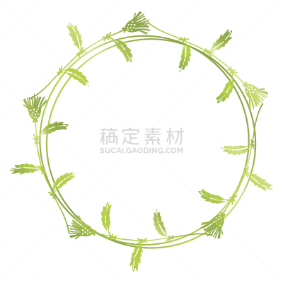 花环,动物手,小牛肉,草坪,边框,浪漫,复古风格,枝繁叶茂,模板,色彩鲜艳