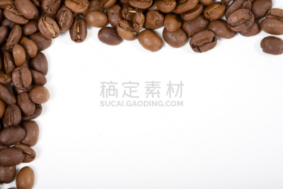 边框,烤咖啡豆,留白,褐色,芳香的,水平画幅,无人,阴影,特写,咖啡