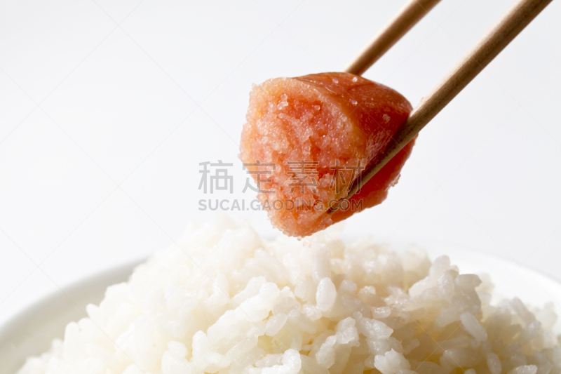 辣鳕子,鳕鱼,粳米,白米,水平画幅,方便食品,膳食,鱼子,海产,特写