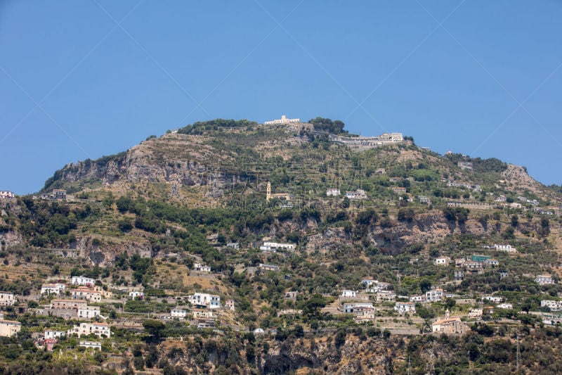 坎帕尼亚,波西塔诺,索伦托,意大利,都市风景,阿玛菲海岸,在之间,普莱伊亚诺,华贵,梯田