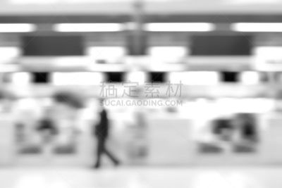 运动模糊,黑白图片,银行柜台,自助值机柜台,图像,登机柜台,水平画幅,无人,散焦,抽象