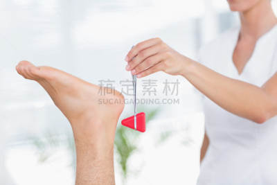 敲诊槌,物理疗法,跟腱,中年女人,健康保健,部分,药,30岁到34岁,女人
