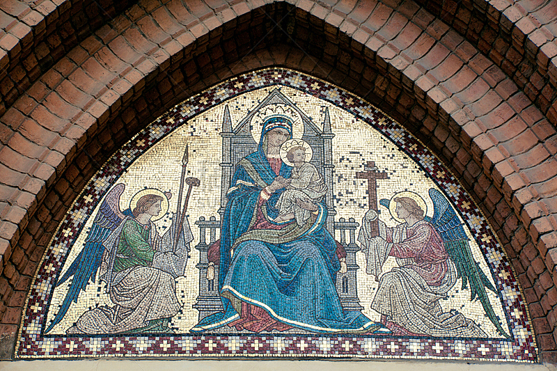 镶嵌图案,布加勒斯特,圣玛丽,水平画幅,无人,十字形,拱门,摄影