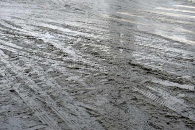 雪,脚印,汽车,纹理效果,泥土,白色,冬天,大特写,街道,泥