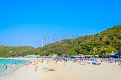 芭堤雅,水平画幅,沙子,无人,蓝色,船,泰国,岛,海洋,海滩