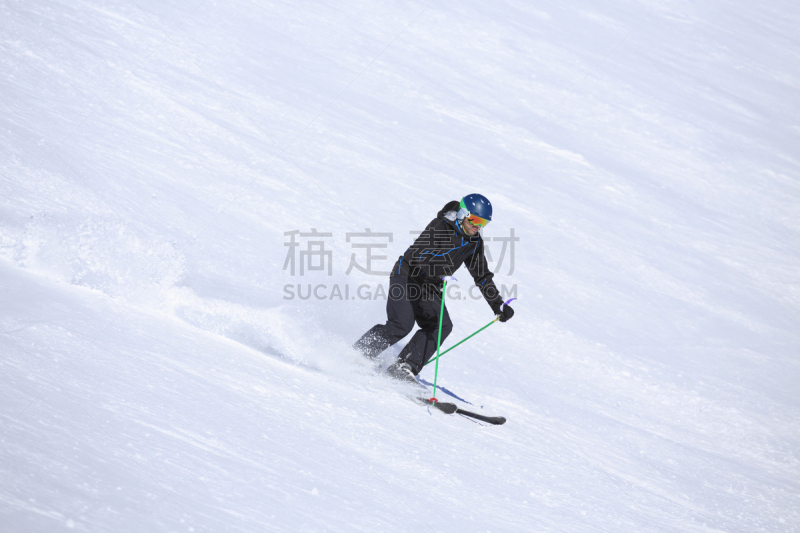 冬季运动,男人,意大利,滑雪场,晴朗,多洛米蒂山脉,业余选手,滑雪运动,欧洲,天空