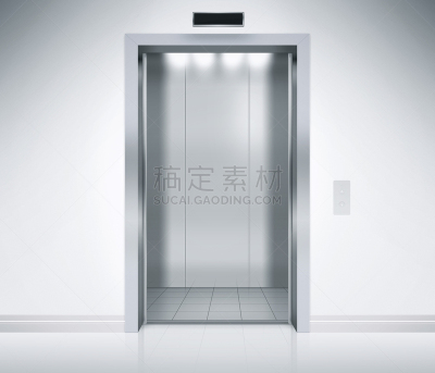 开着的,电梯,门,新的,水平画幅,银色,易接近性,提举,无人,交通方式