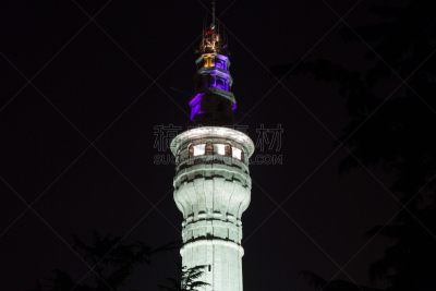 夜晚,塔,水平画幅,手势语,无人,女背心,清真寺,户外,暂停手势,都市风景