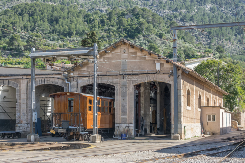 西班牙,马略卡,puerto de soller,火车,欧洲,自然,传统,古老的,图像,交通方式