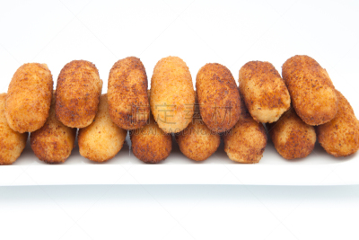 炸丸子,高雅,酥炸鱼,白色酱,饮食,自助餐,清新,水平画幅,无人,不健康食物