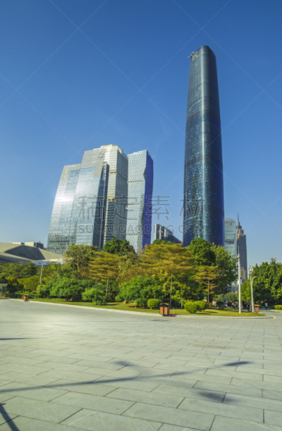 广州,城市天际线,垂直画幅,体育场,留白,无人,东亚,户外,都市风景,现代