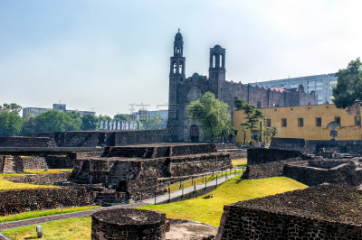 广场,temple of tlatelolco,hernando cortez,墨西哥城,阿兹特克文明,古代文明,公园,水平画幅,无人