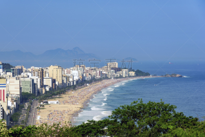 列比伦海滩,伊帕尼马海滩,海滩,阿波阿杜尔海滩,里约热内卢,巴西人,水平画幅,山,沙子,夏天