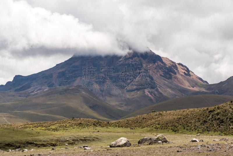 科多巴克西火山,厄瓜多尔,南美,火山,稀缺,高原,安地斯山脉,生态旅游,消失点,水平画幅