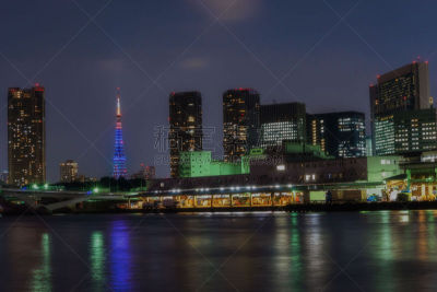 夜晚,东京,看风景,天空,水平画幅,云,无人,夏天,户外,夜市