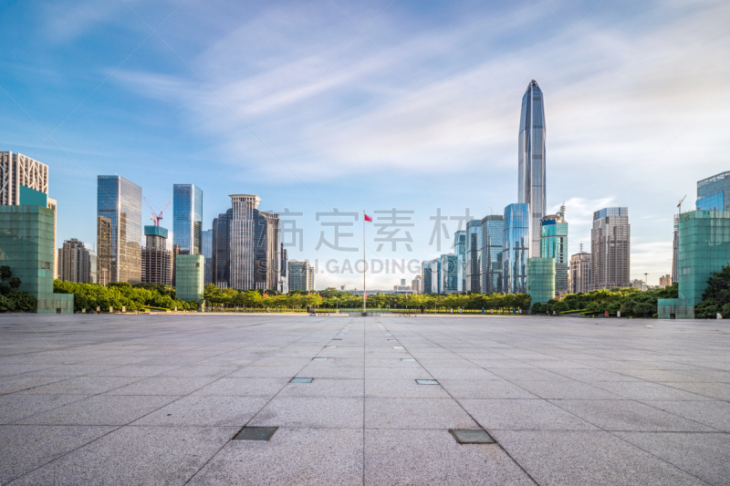 深圳,城市天际线,市区,水平画幅,汉考克大厦 ,无人,户外,明亮,前景聚焦,都市风景