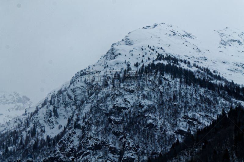 天空,雪,冬天,清新,地形,意大利,云,山,覆盖,树