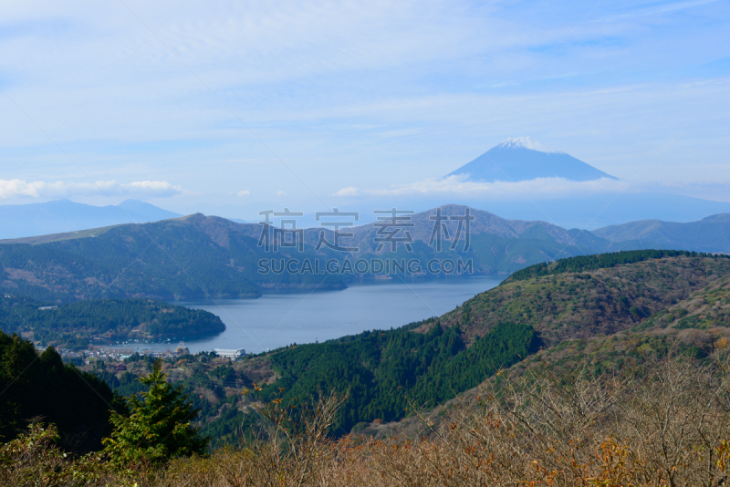 秋天,日本,芦之湖,山,富士山,神奈川县,富士箱根伊豆国立公园,天空,美,旅游目的地