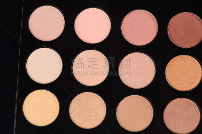 彩妆,化妆用品,专业人员,个人随身用品,美,褐色,调色板,水平画幅,阴影,组物体