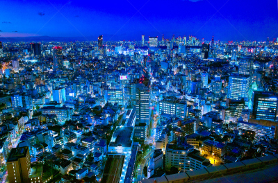 东京,夜晚,新宿区,水平画幅,无人,蓝色,日本,江户时代,户外,城市