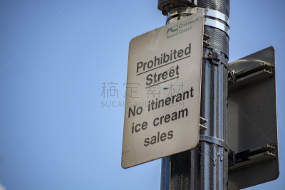 禁止的,街道,标志,小贩,户外,夏天,图像,水平画幅,无人,英国