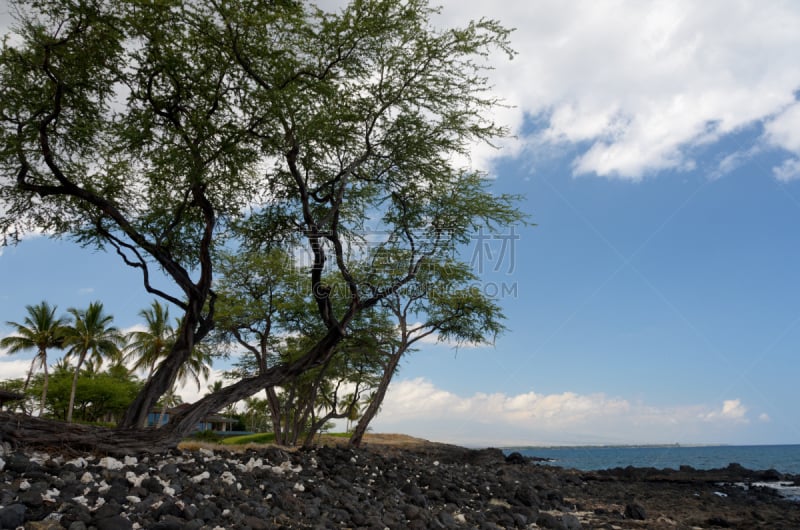 海滩,夏威夷,宁静,夏威夷大岛,莫纳亚克火山,水,水平画幅,沙子,无人,偏远的